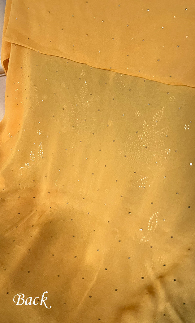 Women's Lucknowi Handcrafted Viscose Georgette Unstitched Chikankari Suit Material - HONC0336843