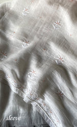 Load image into Gallery viewer, Women's Lakhnavi Handcrafted Unstitched Mul Chanderi Kurta And Dupatta Set - HONC0323593