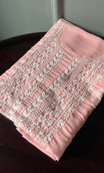 Load image into Gallery viewer, Women&#39;s Lakhnavi Handcrafted Cotton Chikankari Unstitched Kurti Fabric - HONC0302651
