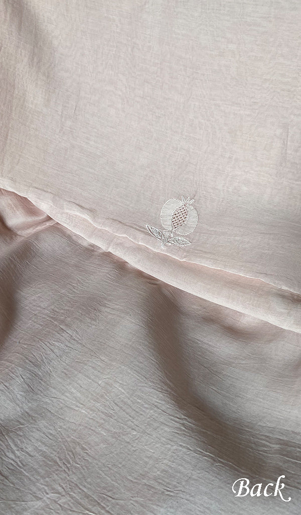 ‹› Women's Lakhnavi Handcrafted Chanderi Silk Unstitched Chikankari Full Suit - HONC0345268