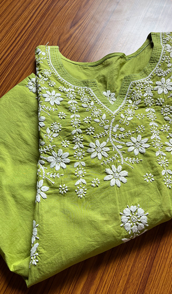 Women's Lucknowi Handcrafted Cotton Chikankari Kurti - HONC0301041
