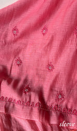 Load image into Gallery viewer, Women&#39;s Lucknowi Handcrafted Chanderi Silk Chikankari Full Suit Material - HONC0260956
