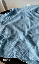 Load image into Gallery viewer, Women&#39;s Lakhnavi Handcrafted Viscose Georgette Chikankari Full Suit Material - HONC0277019
