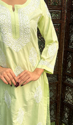 Load image into Gallery viewer, Zoha Women&#39;s Lucknowi Handcrafted Cotton Chikankari Kurti - HONC0234245
