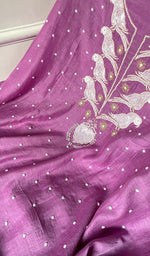 Load image into Gallery viewer, Chidiya Women&#39;s Lakhnavi Handcrafted Mul Chanderi Unstitched Kurta And Dupatta Set- HONC0323416
