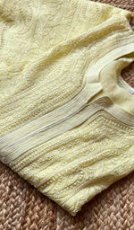 Load image into Gallery viewer, Women&#39;s Lakhnavi Handcrafted Viscose Georgette Chikankari Kurti- HONC0261362
