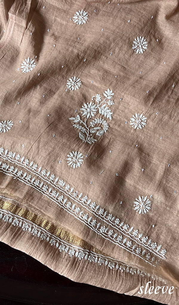 Women's Lakhnavi Handcrafted Mul Chanderi Kurta And Dupatta Set - HONC0289000