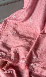 Load image into Gallery viewer, Women&#39;s Lakhnavi Handcrafted Mul Chanderi Chikankari Full Suit Material - HONC0307420
