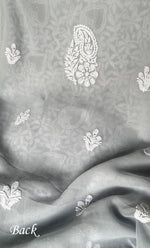 Load image into Gallery viewer, Women&#39;s Lucknowi Handcrafted Faux-Georgette Chikankari Suit Material - HONC0263367
