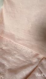 将图像加载到图库查看器中， Women's Lakhnavi Handcrafted Mul Chanderi Unstitched Chikankari Full Suit - HONC0370548