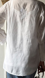 Load image into Gallery viewer, Bhumika Women's Lakhnavi Handcrafted Cotton Chikankari Top - HONC0346332