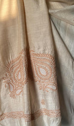 Load image into Gallery viewer, Women&#39;s Lakhnavi Handcrafted  Munga Silk Chikankari Dupatta - HONC0180060
