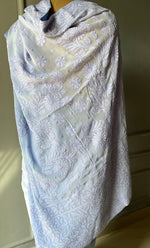 Load image into Gallery viewer, Women&#39;s Lakhnavi Handcrafted Viscose Georgette Chikankari Saree - HONC0301801
