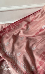 Load image into Gallery viewer, Women&#39;s Lakhnavi Handcrafted Munga Silk Chikankari Kurta And Dupatta Set- HONC0267016
