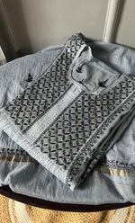 Load image into Gallery viewer, Women&#39;s Lakhnavi Handcrafted Mul Chanderi Semi - Stitched Kurta And Dupatta Set - HONC0270071

