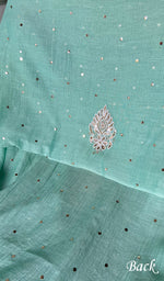Load image into Gallery viewer, Nyla Women's Lakhnavi Handcrafted Mul Chanderi Unstitched Chikankari Full Suit Material - HONC0341667