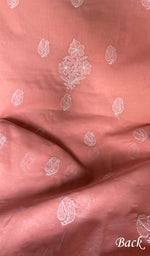 将图像加载到图库查看器中， Women's Lakhnavi Handcrafted Cotton Unstitched Chikankari Suit Material - HONC0360785