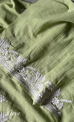 将图像加载到图库查看器中， Women&#39;s Lucknowi Handcrafted Kota Cotton Chikankari Unstitched Kurta And Dupatta Set - HONC0312640

