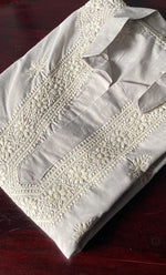 Load image into Gallery viewer, Men&#39;s Lucknowi Handcrafted Cotton Chikankari Kurta - HONC0302806
