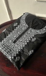 Load image into Gallery viewer, Charvi Women's Lakhnavi Handcrafted Organza Chikankari Unstitched Kurti Fabric - HONC0336177