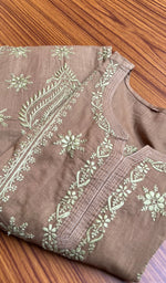 将图像加载到图库查看器中， Women&#39;s Lucknowi Handcrafted  Cotton Chikankari Kurti - HONC0301083
