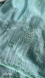 将图像加载到图库查看器中， Women&#39;s Lakhnavi Handcrafted Mul Chanderi Unstitched Kurta And Dupatta Set - HONC0282824
