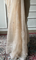 将图像加载到图库查看器中， Women's Lucknowi Handcrafted Pure Organza Silk Chikankari Saree - HONC0321768