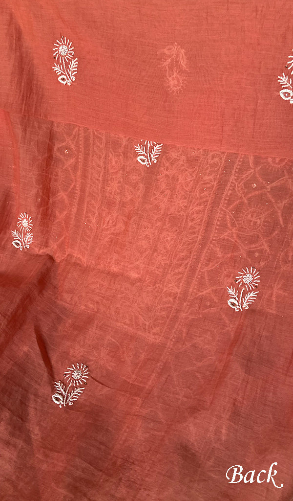 Women's Lakhnavi Handcrafted Mul Chanderi Kurta And Dupatta Set - HONC0199241