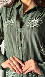 Load image into Gallery viewer, Vaishali Women's Lucknowi Handcrafted Cotton Chikankari Long Dress - HONC0341100