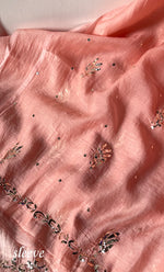 Load image into Gallery viewer, Women&#39;s Lakhnavi Handcrafted Unstitched Mul Chanderi Kurta And Dupatta Set - HONC0323632
