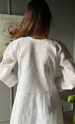 将图像加载到图库查看器中， Women&#39;s Lucknowi Handcrafted Cotton Chikankari Kurti - HONC0302842

