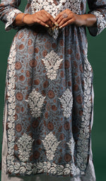 Load image into Gallery viewer, Women&#39;s Lucknowi Handcrafted Mul Cotton Chikankari Kurti - HONC0120031