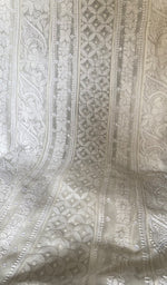将图像加载到图库查看器中， Women's Lucknowi Handcrafted Viscose Georgette Semi - Stitched Chikankari Anarkali and Dupatta Set- HONC0370133