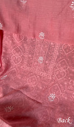 Load image into Gallery viewer, Women's Lakhnavi Handcrafted Mul Chanderi Unstitched Kurta And Dupatta Set - HONC0342140