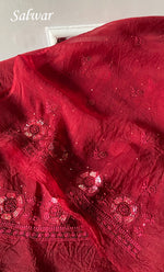 Load image into Gallery viewer, Gulalai Women's Lakhnavi Handcrafted Pure Organza Chikankari Unstitched Kurta And Dupatta Set- HONC0328888