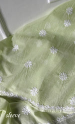 Load image into Gallery viewer, Women's Lakhnavi Handcrafted Kota Cotton Unstitched Kurta And Dupatta Set- HONC0318730