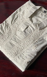 Load image into Gallery viewer, Men&#39;s Lucknowi Handcrafted Cotton Chikankari Kurta - HONC0302822
