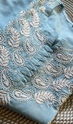 将图像加载到图库查看器中， Women&#39;s Lucknowi Handcrafted Cotton Chikankari Kurti - HONC0301065
