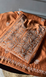 将图像加载到图库查看器中， Women&#39;s Lakhnavi Handcrafted Chanderi Silk  Semi - Stitched Kurta And Dupatta Set - HONC0284758

