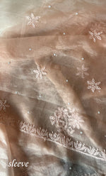 Load image into Gallery viewer, Women&#39;s Lakhnavi Handcrafted Organza Chikankari Unstitched Full Suit Material - HONC0287045

