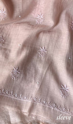 Load image into Gallery viewer, Women&#39;s Lakhnavi Handcrafted Mul Chanderi Chikankari Full Suit Material - HONC0279291
