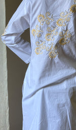 Load image into Gallery viewer, Women&#39;s Lucknowi Handcrafted Cotton Chikankari Kurti - HONC0276969
