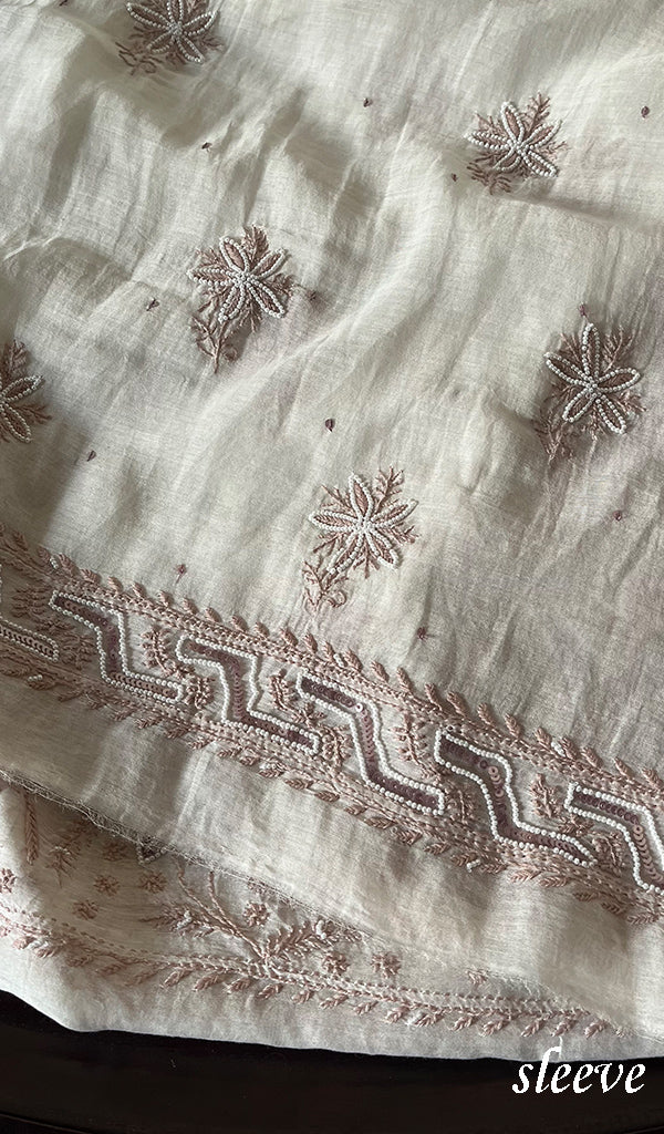 Women's Lakhnavi Handcrafted Mul Chanderi Kurta And Dupatta Set - HONC0292192