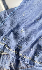 将图像加载到图库查看器中， Women's Lakhnavi Handcrafted Mul Chanderi Unstitched Chikankari Full Suit Material - HONC0323587