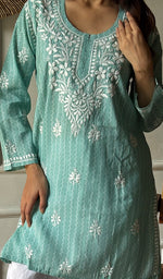 Load image into Gallery viewer, Sezuka Women's Lakhnavi Handcrafted Cotton Chikankari Top - HONC0350790