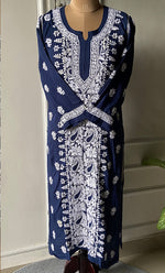 Load image into Gallery viewer, Women&#39;s Lucknowi Handcrafted Cotton Chikankari Kurti - HONC0298710
