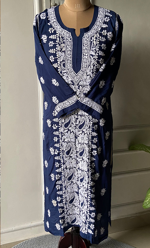 Women's Lucknowi Handcrafted Cotton Chikankari Kurti - HONC0298710