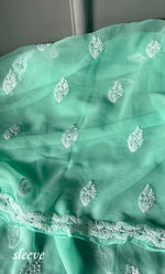 Load image into Gallery viewer, Women&#39;s Lucknowi Handcrafted Faux-Georgette Chikankari Suit Material - HONC0263067
