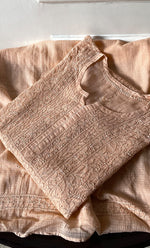 将图像加载到图库查看器中， Women&#39;s Lakhnavi Handcrafted Kota Cotton Semi - Stitched Kurta And Dupatta Set- HONC0314204
