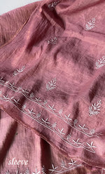 Load image into Gallery viewer, Women&#39;s Lakhnavi Handcrafted Tissue Chanderi Unstitched Kurta And Dupatta Set - HONC0298037

